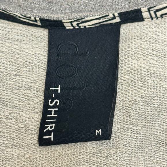 Dolan T-Shirt Anthropolgie Port Maria Gray Floral Embroidered Sweatshirt Dress M - Picture 7 of 12